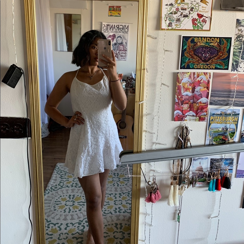 White lace dress